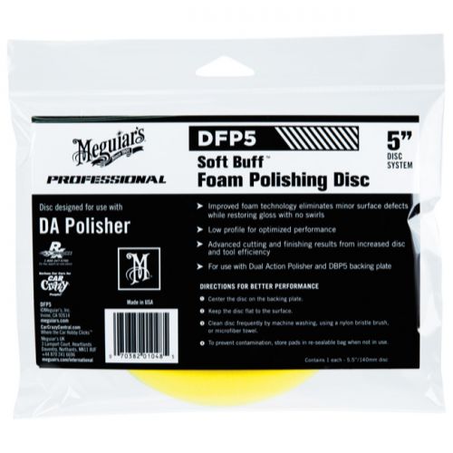 meguiar&#39;s soft buff da ქაფის გასაპრიალებელი დისკი - 5 ინჩი