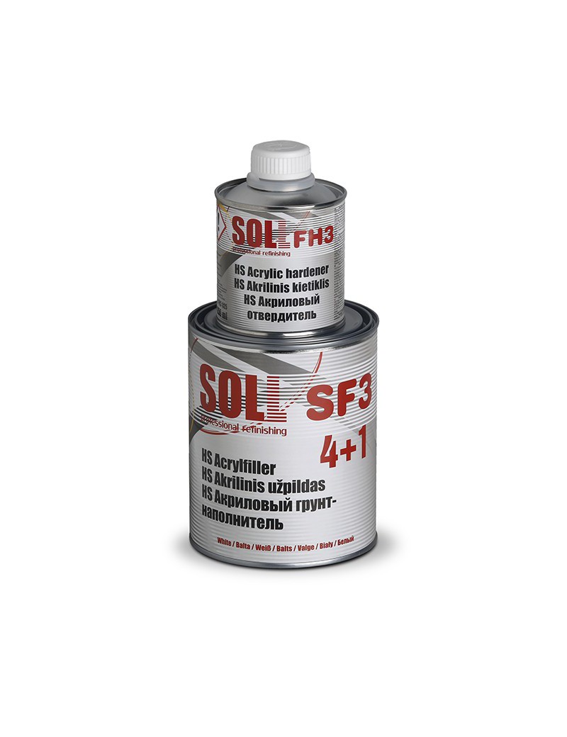 soll აკრილის შემავსებელი გამაგრებით hs 4+1 sf3, ფერი თეთრი 1.25ლ