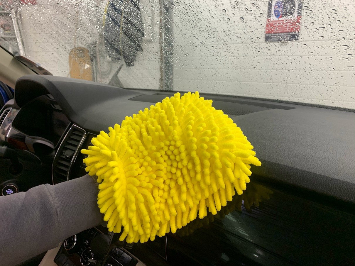 Microfiber ხელთათმანები ერთად ლენტები chenille microfiber სარეცხი ხელთათმანები