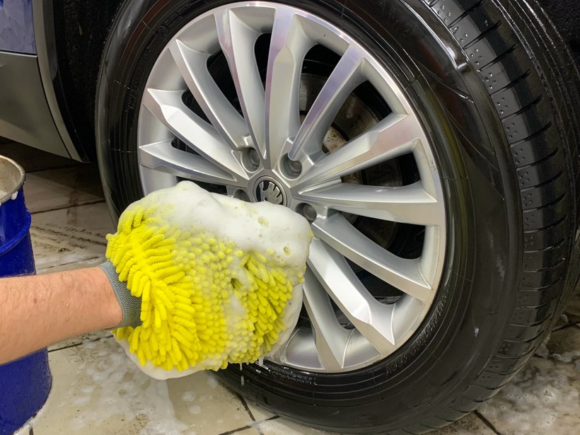 Microfiber ხელთათმანები ერთად ლენტები chenille microfiber სარეცხი ხელთათმანები