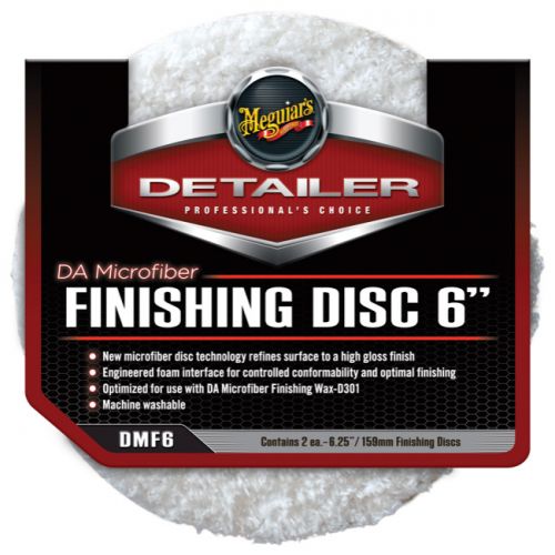 meguiar&#39;s dmf6 da microfiber დასრულების დისკი - 6 ინჩი (2 პაკეტი)