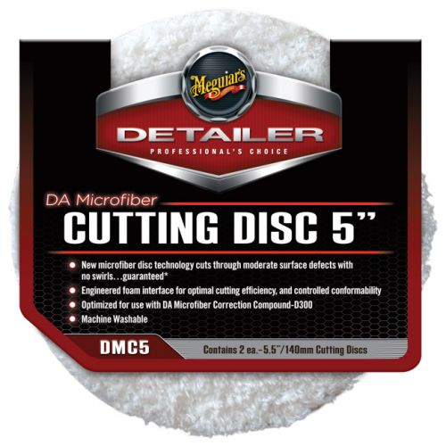 meguiar&#39;s dmc5 da microfiber საჭრელი დისკი - 5 ინჩი (2 პაკეტი)