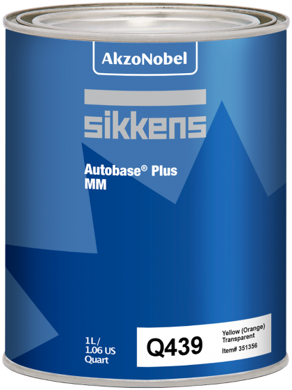 sikkens autobase plus® q439 ყვითელი (ნარინჯისფერი) გამჭვირვალე 1ლ