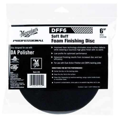meguiar&#39;s soft buff da ქაფის მოსაპირკეთებელი დისკი - 6 ინჩი