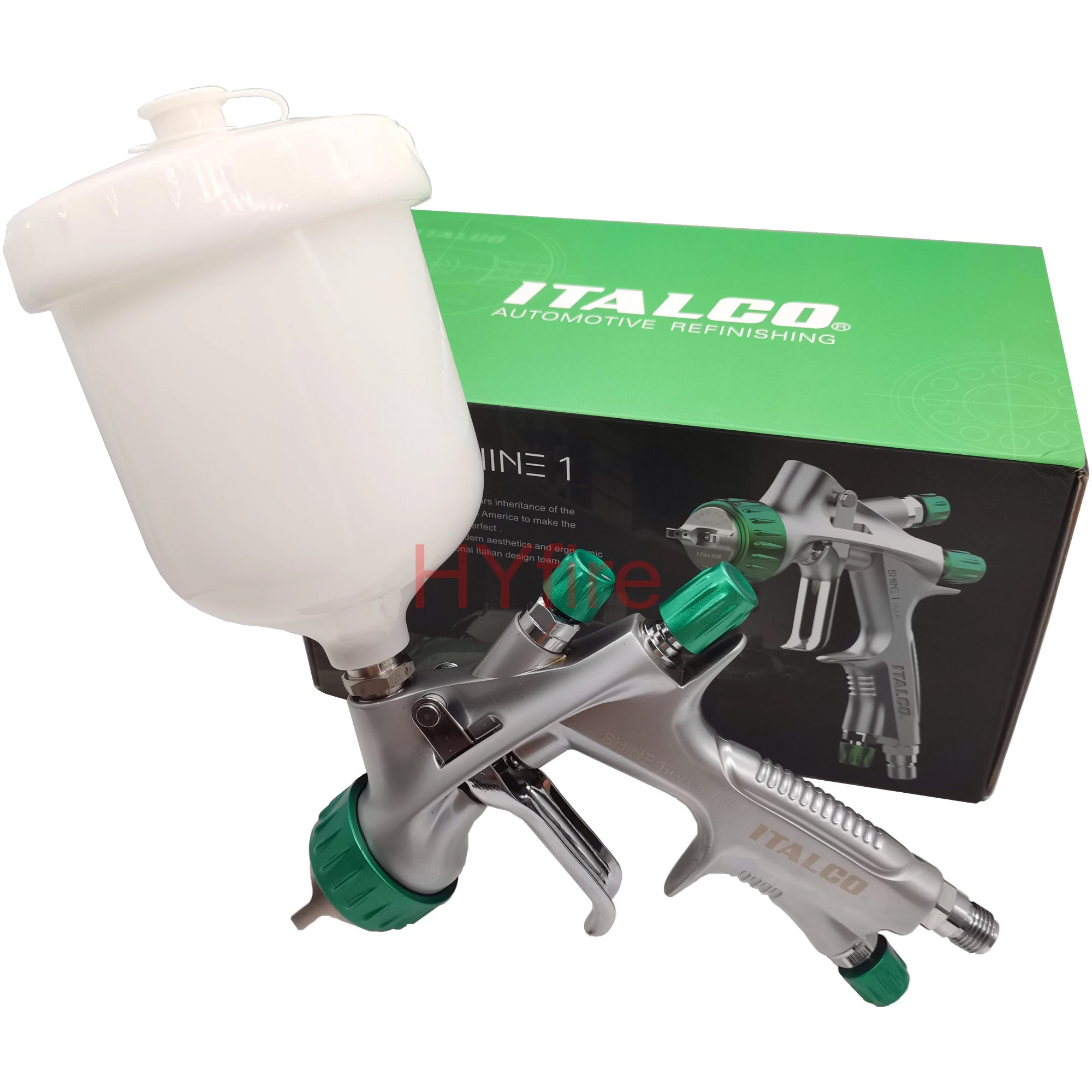 italco shine 1 hvlp სპრეის იარაღი 1.3 წვერი 600 მლ ჭიქა შესანახი სპრეის იარაღი